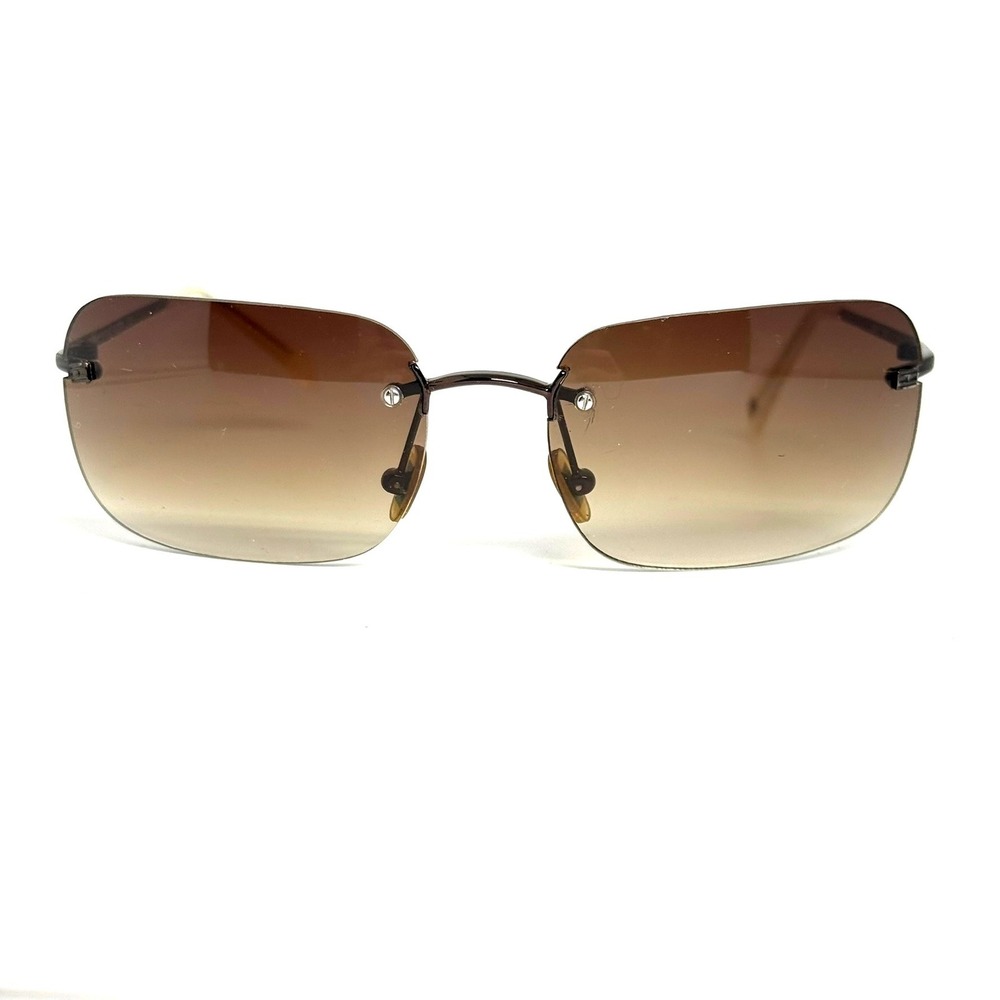 Tommy Hilfiger Rimless Sunglasses Brown Gradient Rectangle 2660 240 Metallic
